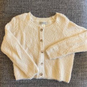Fuzzy cardigan sweater